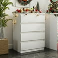 thumbnail image 1 of Demi Bonn 32" Modern Nightstand, Side Table with 3 Drawer, End Table with Sturdy Base for Bedroom, Dorm and Small Spaces, White, 1 of 2