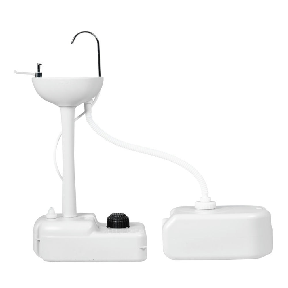 Finihen Outdoor Portable Sink, Portable Camping Sink, Camping Hand Wash Station Basin Stand with 4.5 Gallon Tank, White Finihen Outdoor Portable Sink, Portable Camping Sink, Camping Hand Wash Station Basin Stand with 4.5 Gallon Tank, White