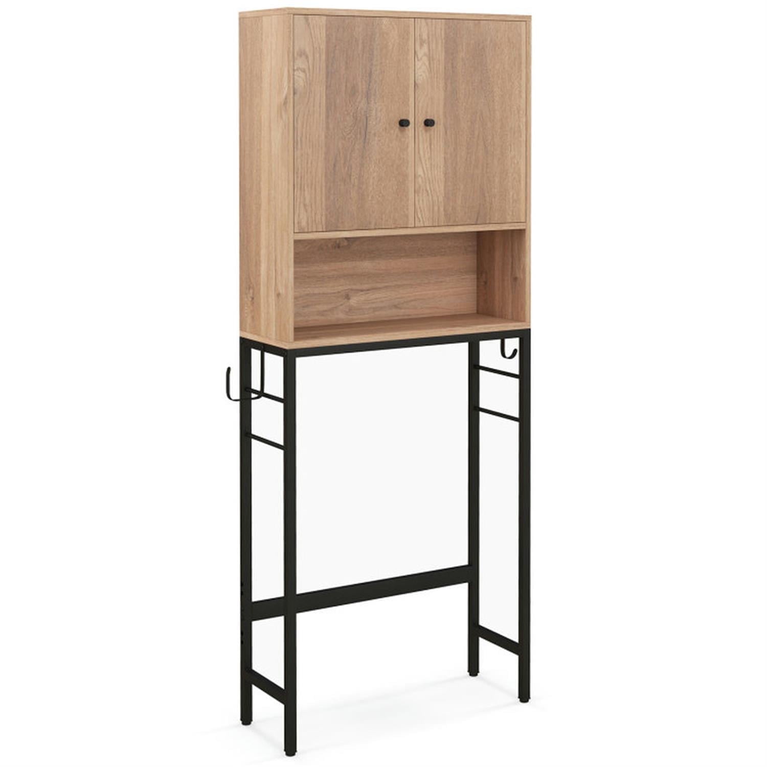 Demi Bonn Over The Toilet Storage Cabinet, Storage Shelf, with 2 Doors and Adjustable Shelf, for Bathroom,Beige