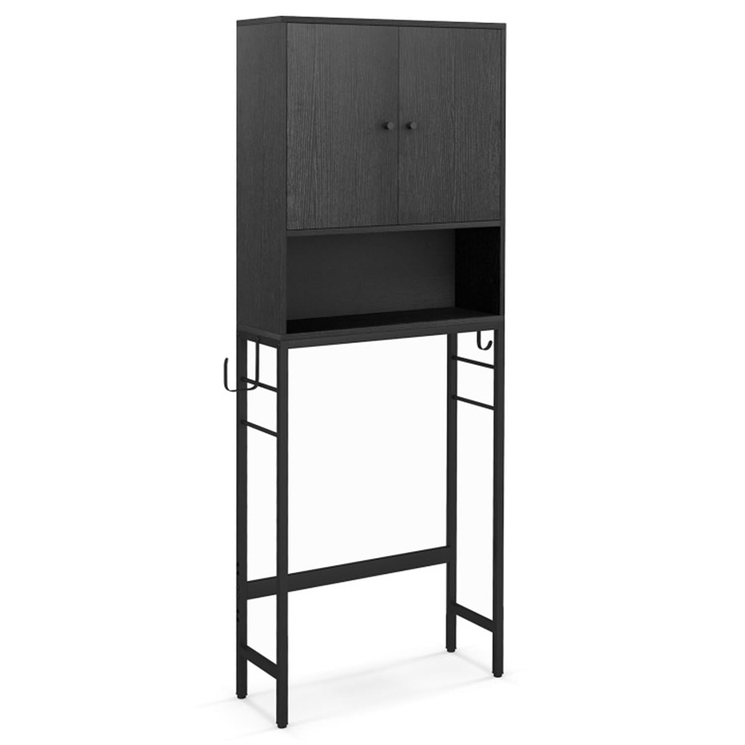Demi Bonn Over The Toilet Storage Cabinet, Storage Shelf, with 2 Doors and Adjustable Shelf, for Bathroom,Black