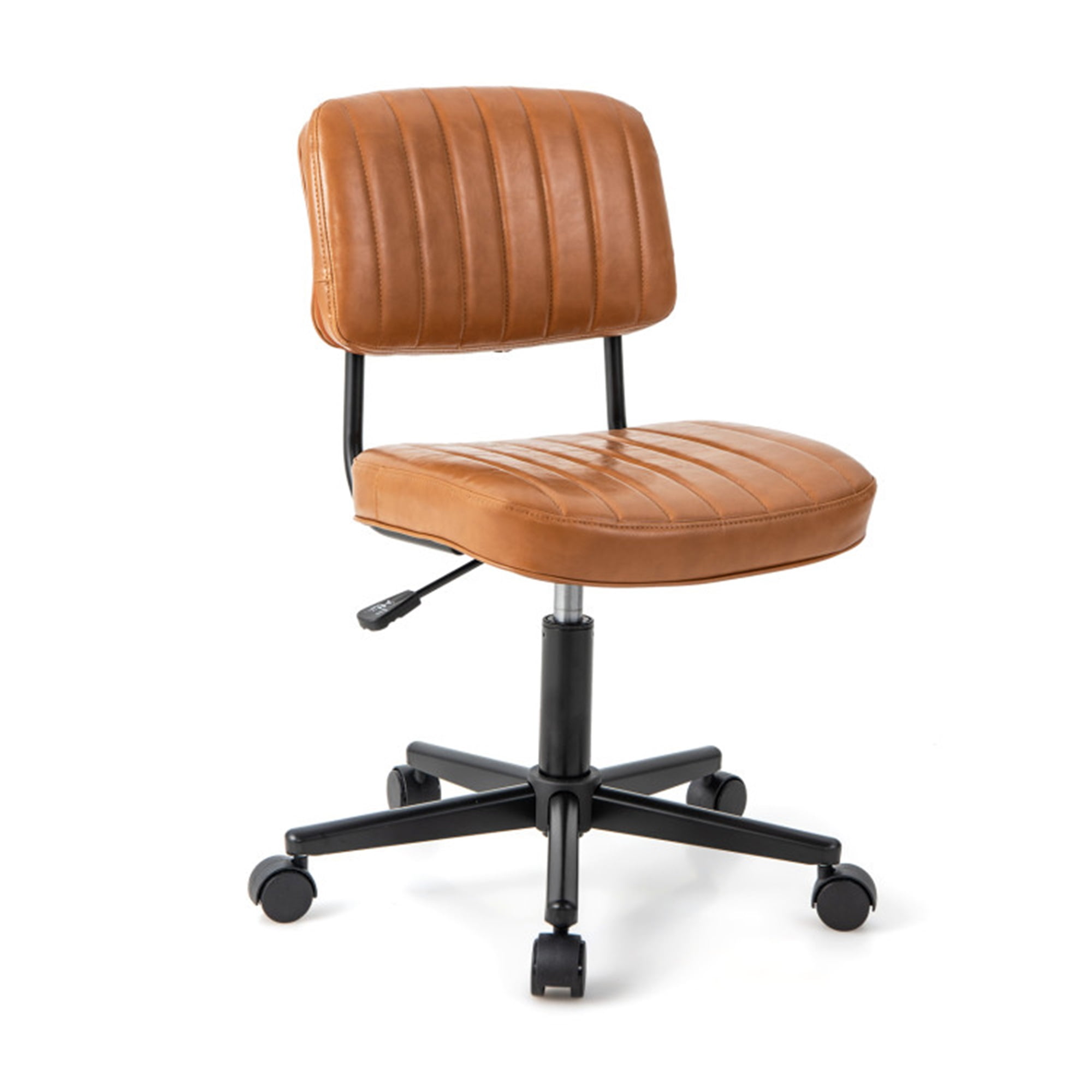 Finihen PU Leather Adjustable Office Chair Swivel Task Chair with Backrest for Home, Bedroom, Study, Orange Finihen PU Leather Adjustable Office Chair Swivel Task Chair with Backrest for Home, Bedroom, Study, Orange