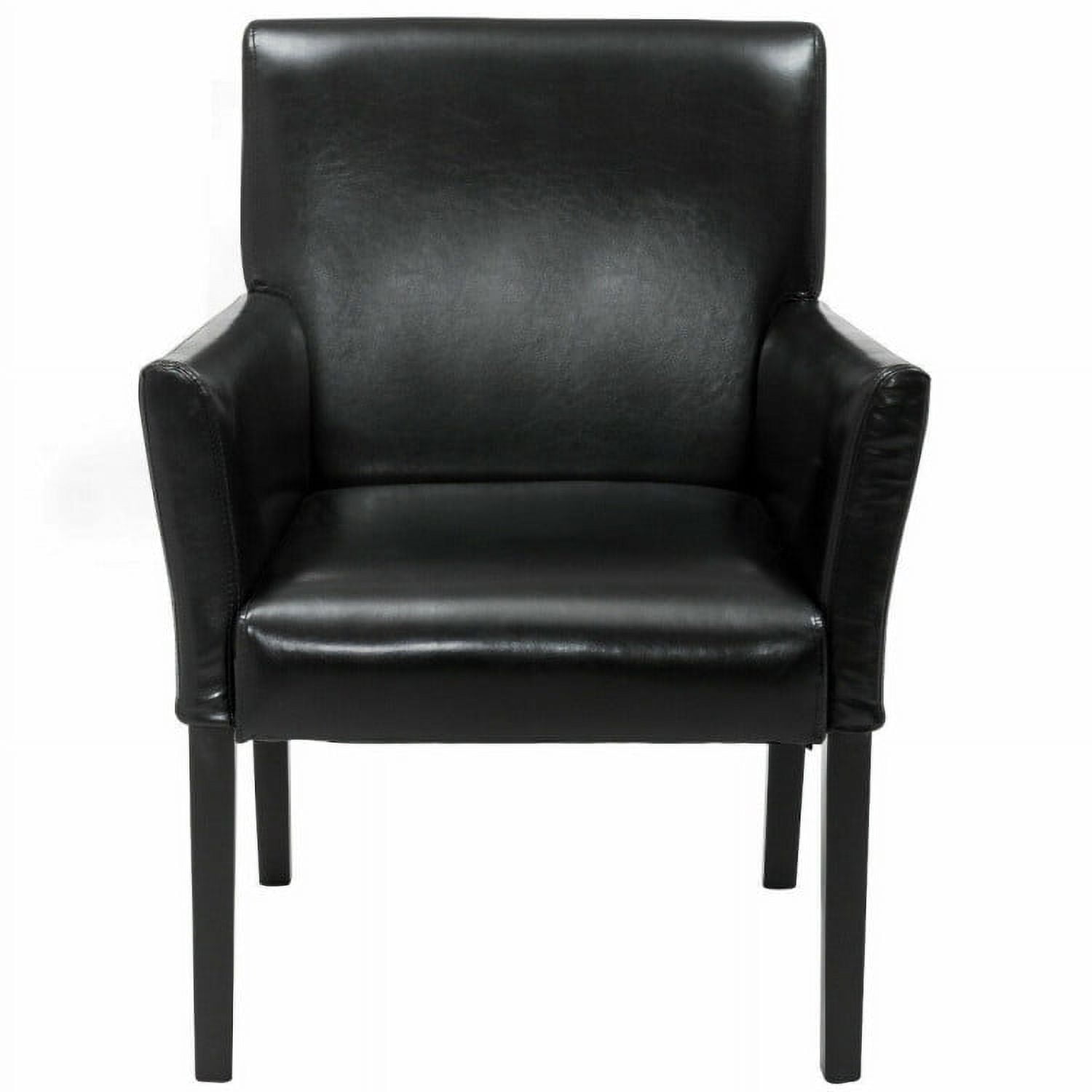 Finihen PU Leather Arm Chair, Lounge Chair, Modern PU Leather Executive Arm Chair Sofa, for Home, Office, Black Finihen PU Leather Arm Chair, Lounge Chair, Modern PU Leather Executive Arm Chair Sofa, for Home, Office, Black