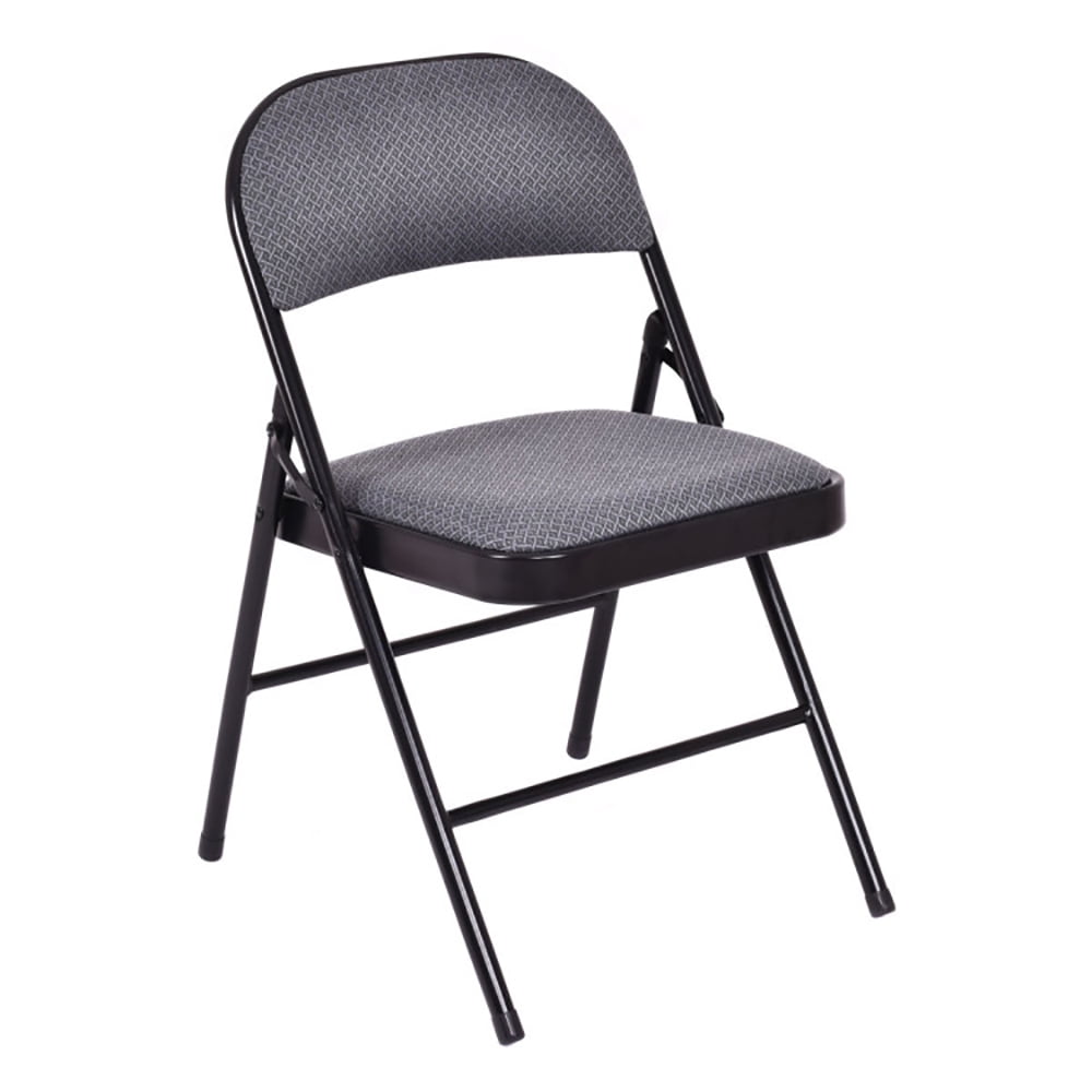 Finihen Padded Folding Chairs, 4 Pieces Folding Chairs with Padded Cushion, 4 Pieces Fabric Upholstered Padded Seat Folding Chairs Seat, for Home, Office, for Gaming, Reading, Black Finihen Padded Folding Chairs, 4 Pieces Folding Chairs with Padded Cushion, 4 Pieces Fabric Upholstered Padded Seat Folding Chairs Seat, for Home, Office, for Gaming, Reading, Black