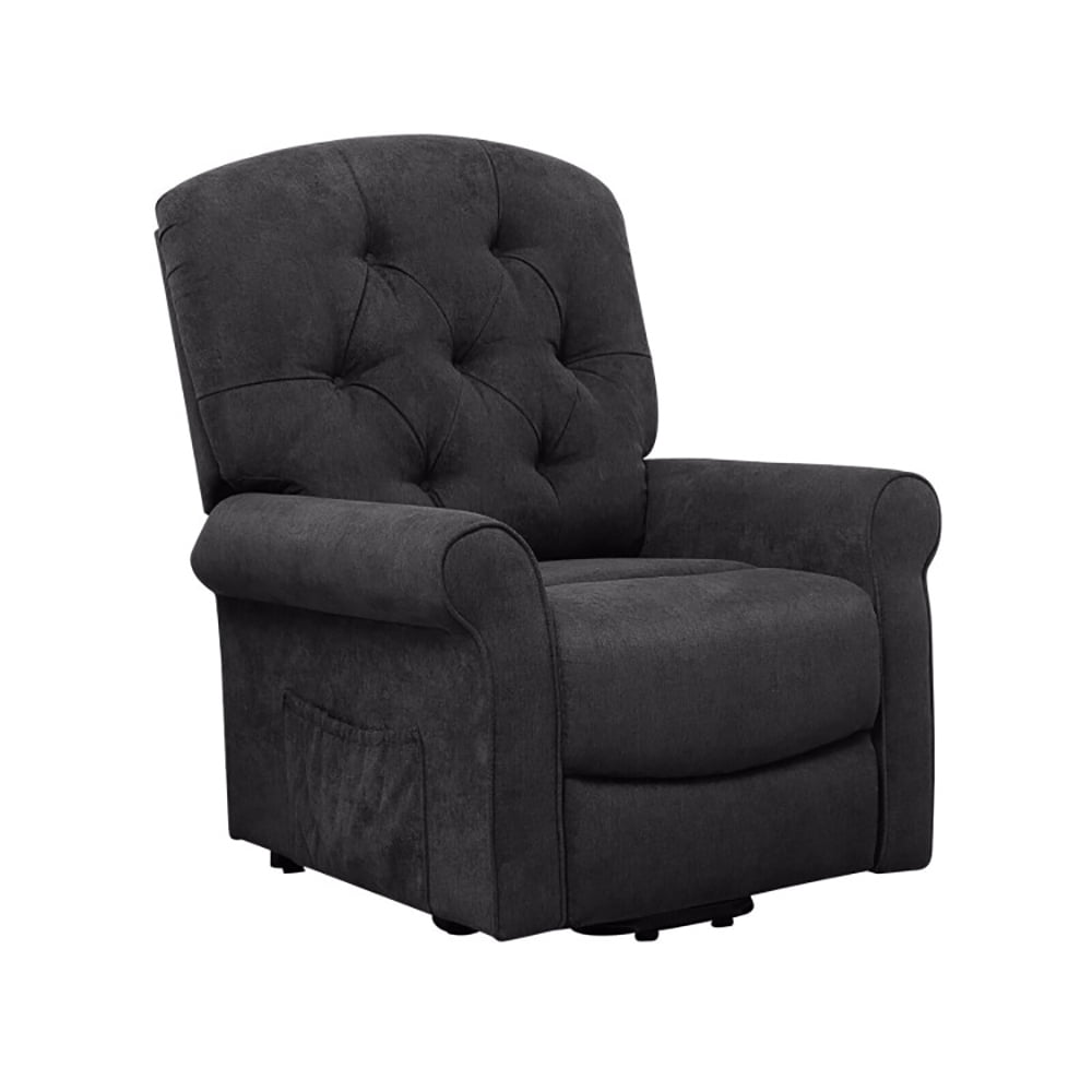 Finihen Recliner Chair, Recliner Chair Sofa for Elderly with Side Pocket and Remote Control, for Living Room, Bedroom, Black Finihen Recliner Chair, Recliner Chair Sofa for Elderly with Side Pocket and Remote Control, for Living Room, Bedroom, Black