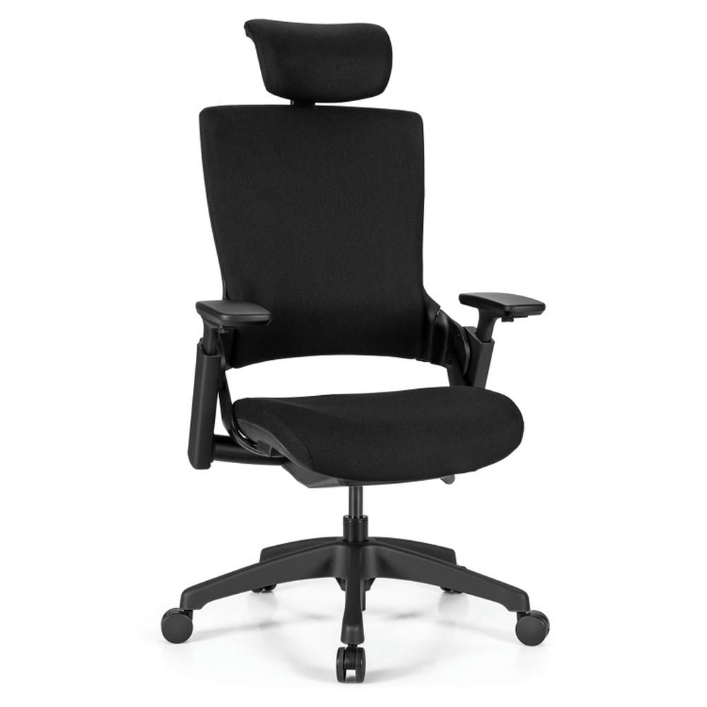 Finihen Reclining Computer Desk Chair with 3D Armrests and Headrest, Rolling Office Chair for Home, Bedroom, Study, Black Finihen Reclining Computer Desk Chair with 3D Armrests and Headrest, Rolling Office Chair for Home, Bedroom, Study, Black