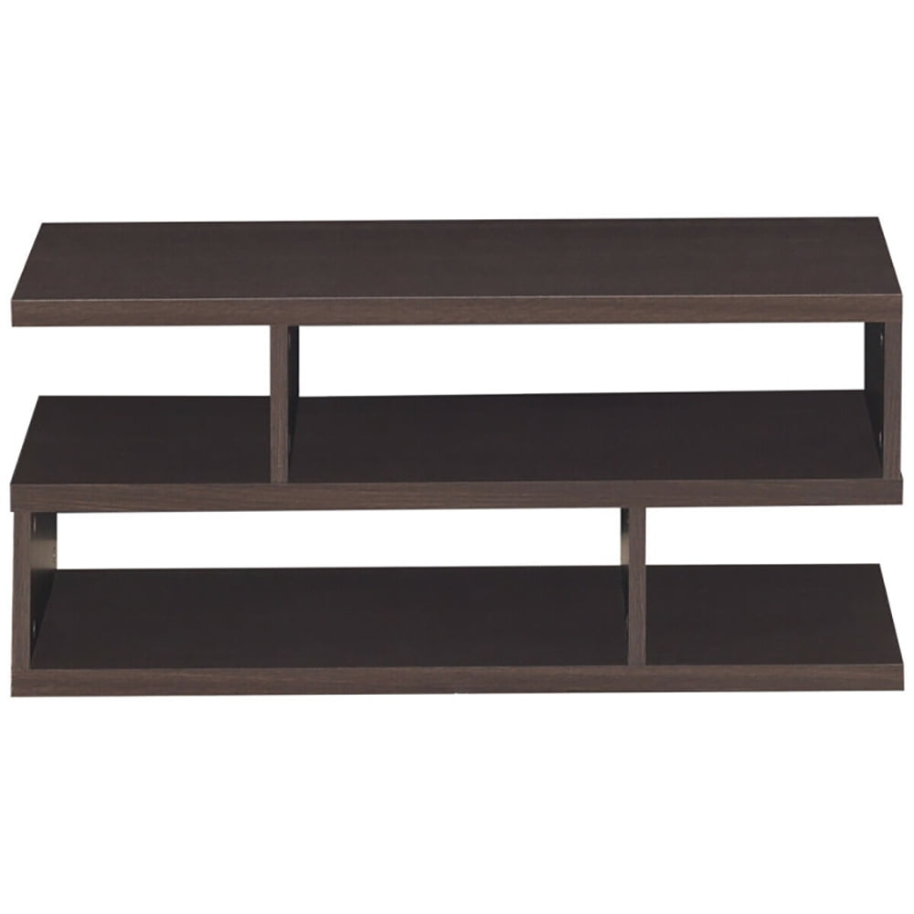 Finihen Rectangular Coffee Table, 3-Tier Rectangular Modern Coffee Table with Storage Shelf, for Living Room, Reception Room, Office, Brown Finihen Rectangular Coffee Table, 3-Tier Rectangular Modern Coffee Table with Storage Shelf, for Living Room, Reception Room, Office, Brown