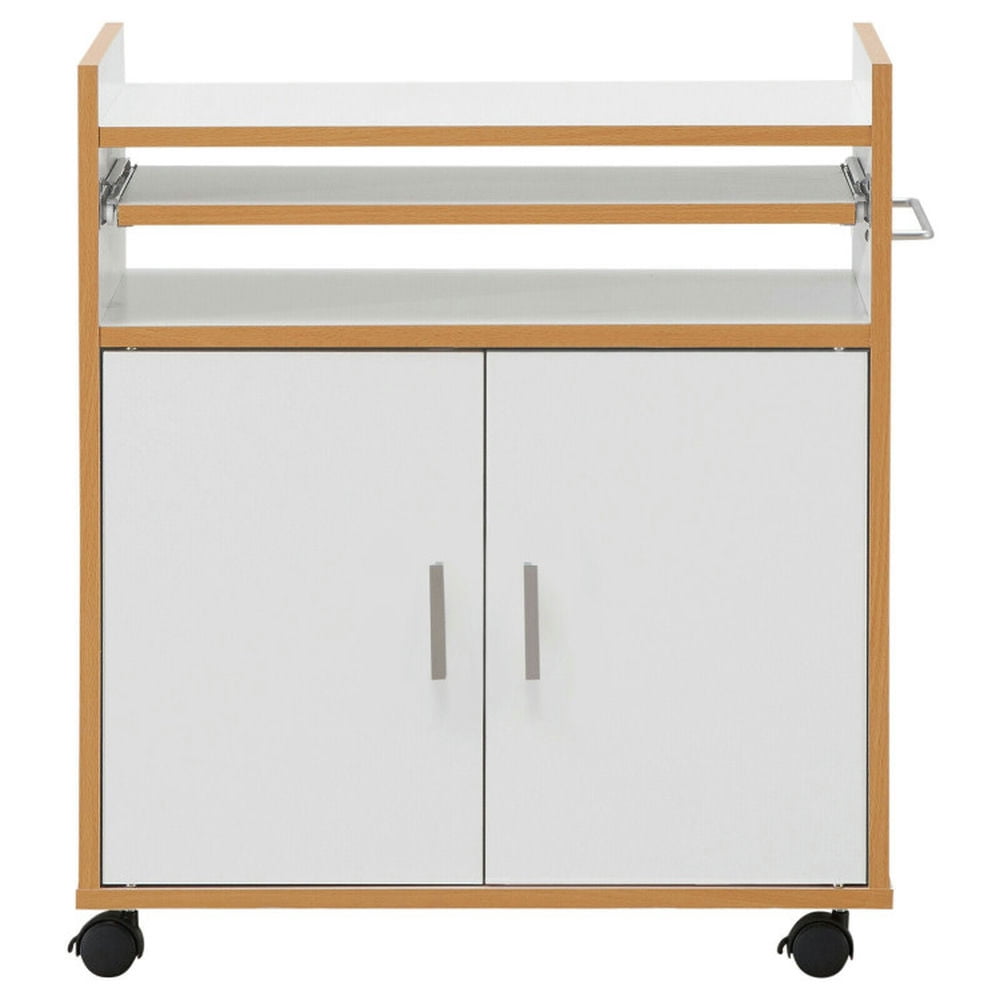 Finihen Rolling Storage Cabinet Cart, Kitchen Island Cart, Kitchen Island on Wheels with Removable Shelf and Towel Rack, for Kitchen, Dining Room, White Finihen Rolling Storage Cabinet Cart, Kitchen Island Cart, Kitchen Island on Wheels with Removable Shelf and Towel Rack, for Kitchen, Dining Room, White