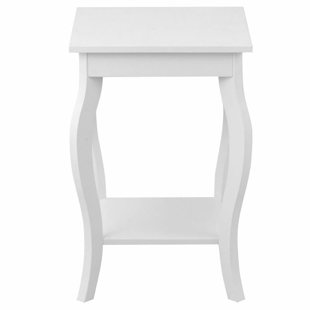 Finihen Round End Side Table, Sofa Couch Table with Storage Shelf, Accent Sofa End Side Table, for Small Spaces, Living Room, Bedroom, White Finihen Round End Side Table, Sofa Couch Table with Storage Shelf, Accent Sofa End Side Table, for Small Spaces, Living Room, Bedroom, White