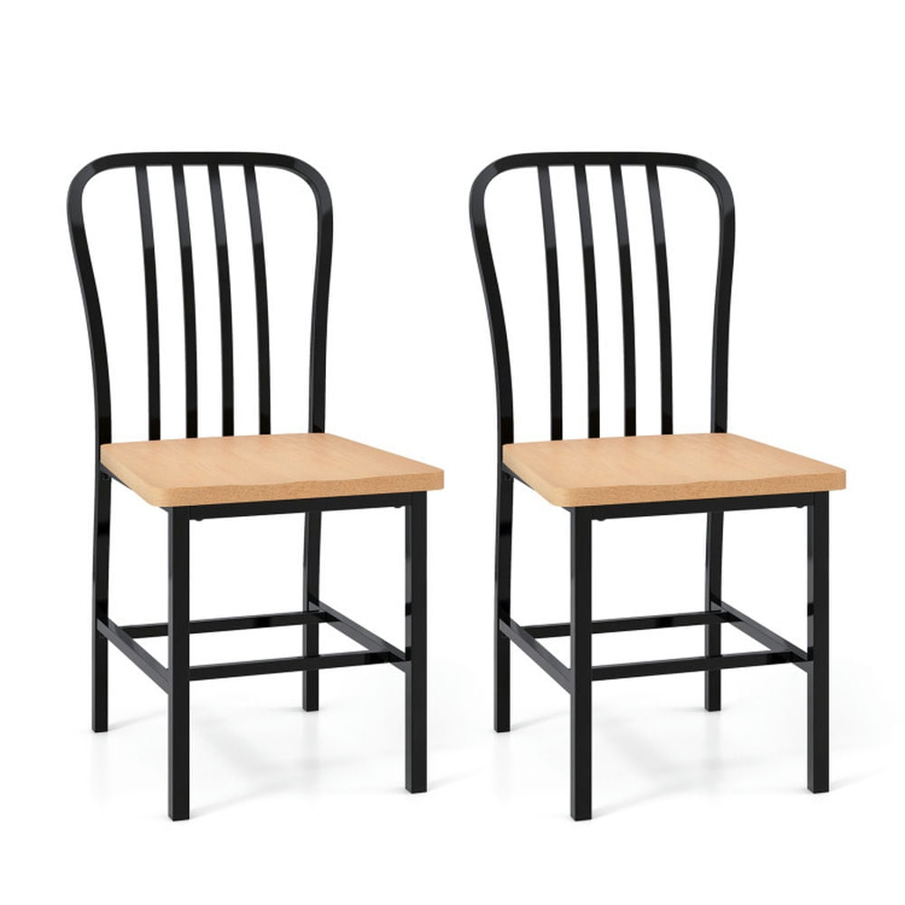 Finihen Set of 2 Armless Spindle Back Dining Chair with Ergonomic Seat for Kitchen Dining Room, Black Finihen Set of 2 Armless Spindle Back Dining Chair with Ergonomic Seat for Kitchen Dining Room, Black