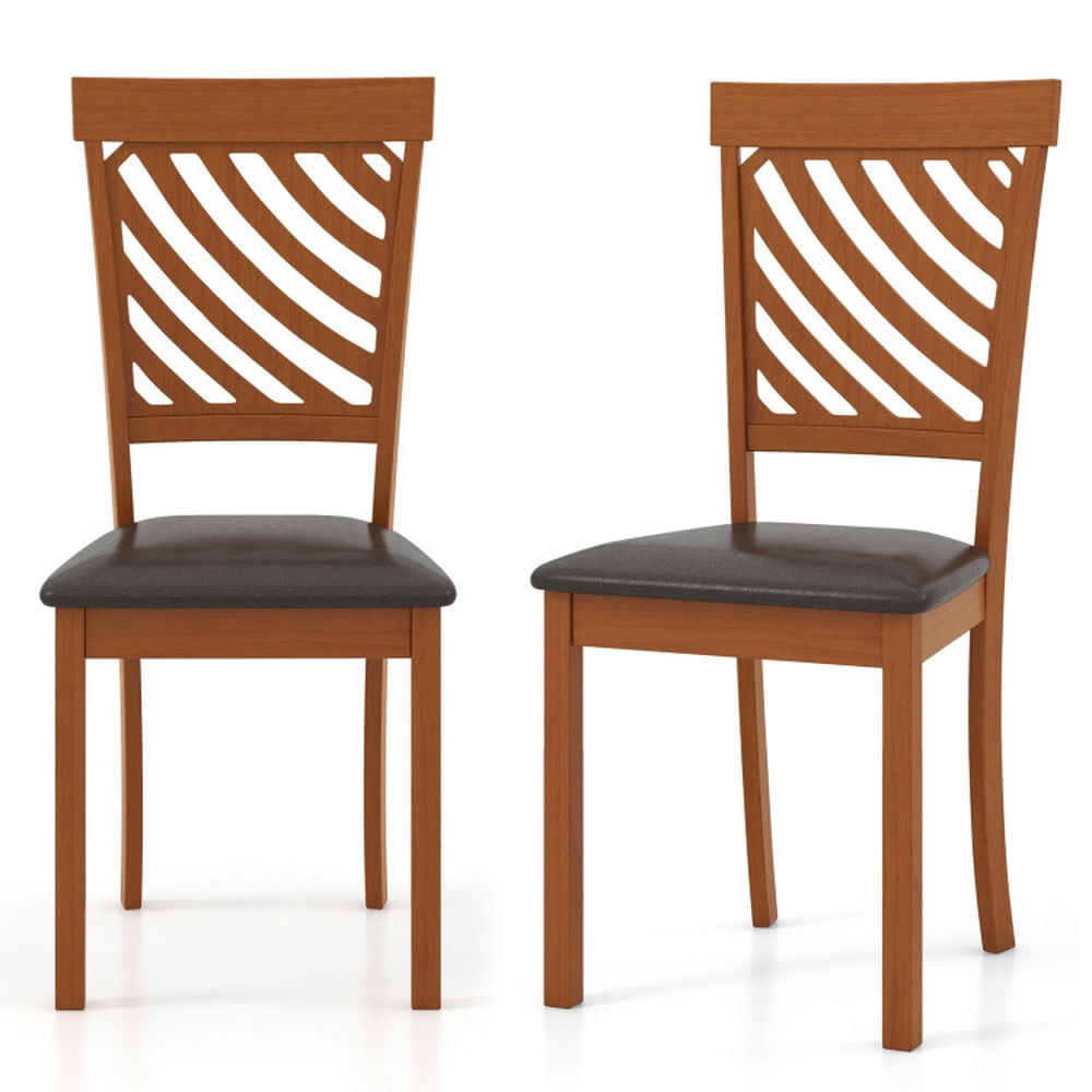 Finihen Set of 2 Dining Chair with Rubber Wood Legs and Ergonomic Back for Dining RoomLiving Room, Walnut Finihen Set of 2 Dining Chair with Rubber Wood Legs and Ergonomic Back for Dining RoomLiving Room, Walnut