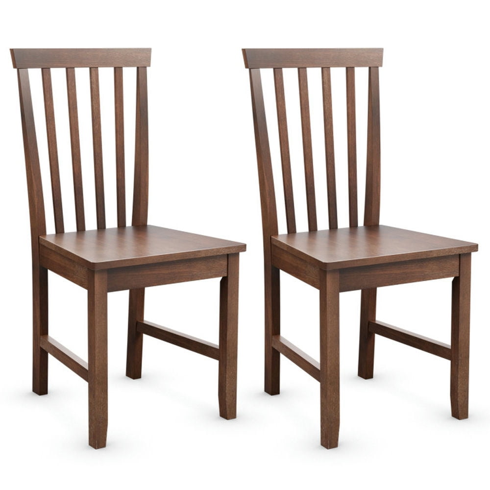 Finihen Set of 2 Dining Chairs with Solid Wooden Legs and Backrest for Dining Room Living Room, Walnut Finihen Set of 2 Dining Chairs with Solid Wooden Legs and Backrest for Dining Room Living Room, Walnut