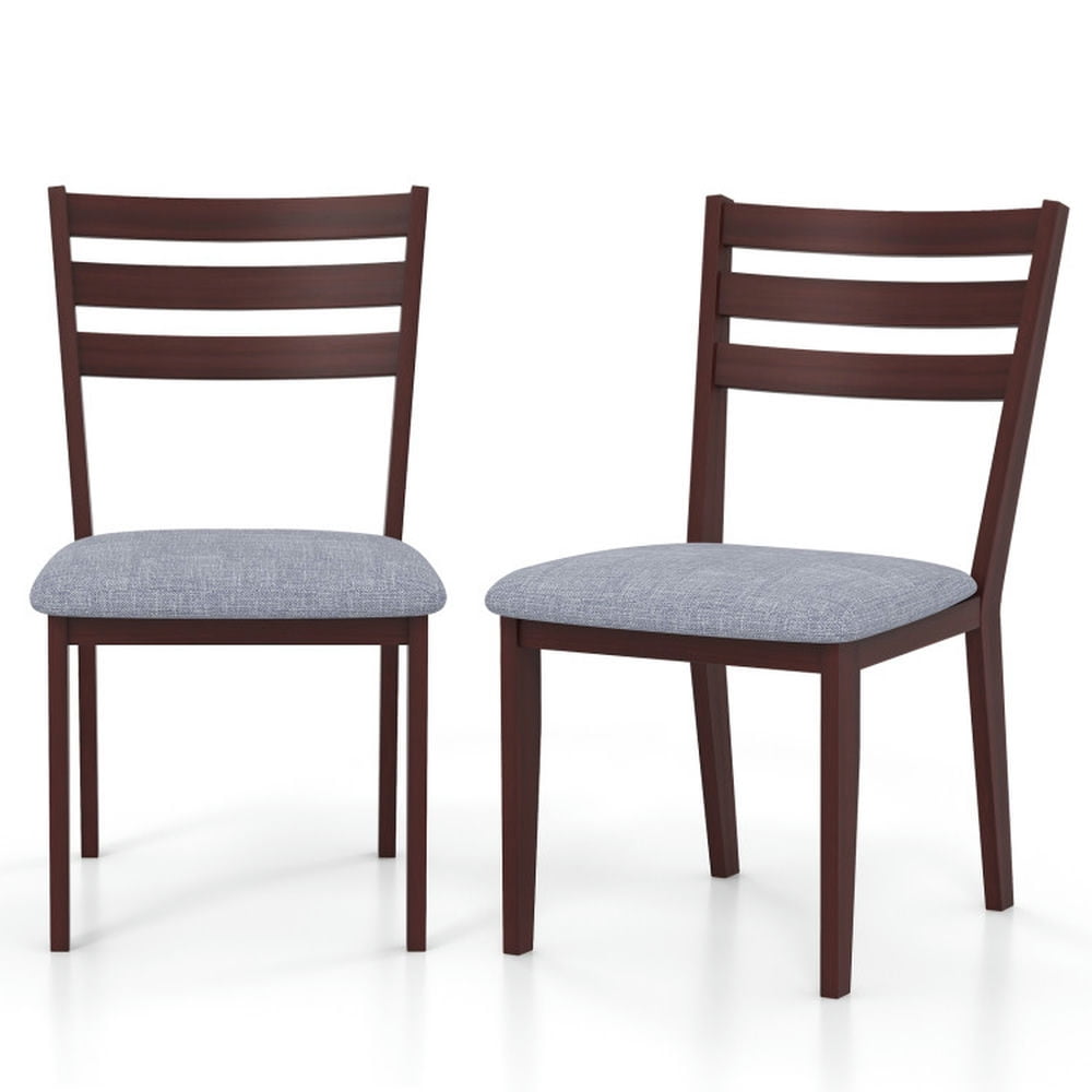 Finihen Set of 2 Upholstered Armless Kitchen Dining Chair with Solid Rubber Wood Framefor Dining Room Living Room, Gray Finihen Set of 2 Upholstered Armless Kitchen Dining Chair with Solid Rubber Wood Framefor Dining Room Living Room, Gray