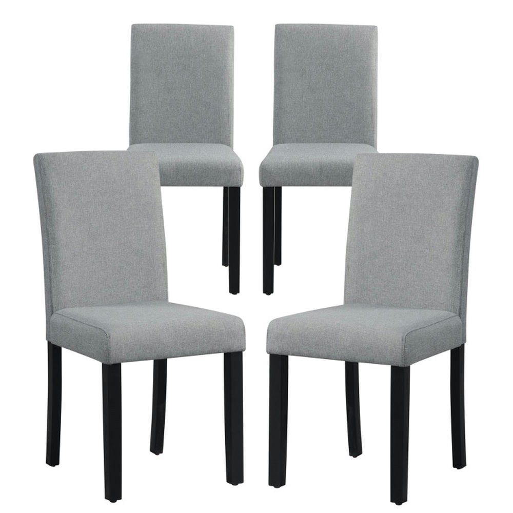Finihen Set of 4 Dining Chair Upholstered Kitchen Chairs with Wood Frame for Dining Room Living Room, Gray Finihen Set of 4 Dining Chair Upholstered Kitchen Chairs with Wood Frame for Dining Room Living Room, Gray