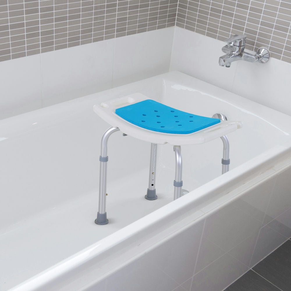 Finihen Shower Chair, Adjustable Shower Stool with Suction Feet, Shower Seat for Inside Shower or Tub, Bathroom Bench Bath Chair for Elderly and Disabled, Blue Finihen Shower Chair, Adjustable Shower Stool with Suction Feet, Shower Seat for Inside Shower or Tub, Bathroom Bench Bath Chair for Elderly and Disabled, Blue