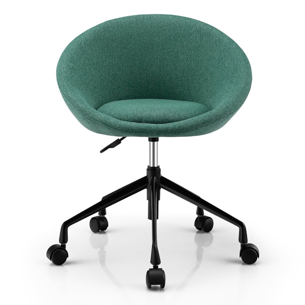 Finihen Swivel Accent Chair, Adjustable Swivel Accent Chair Vanity Chair with Round Back, for Home, Office, Green