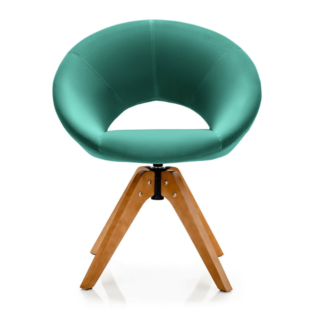 Finihen Swivel Accent Chair, Swivel Chair with Oversized Upholstered Seat, for Home, Office, Green