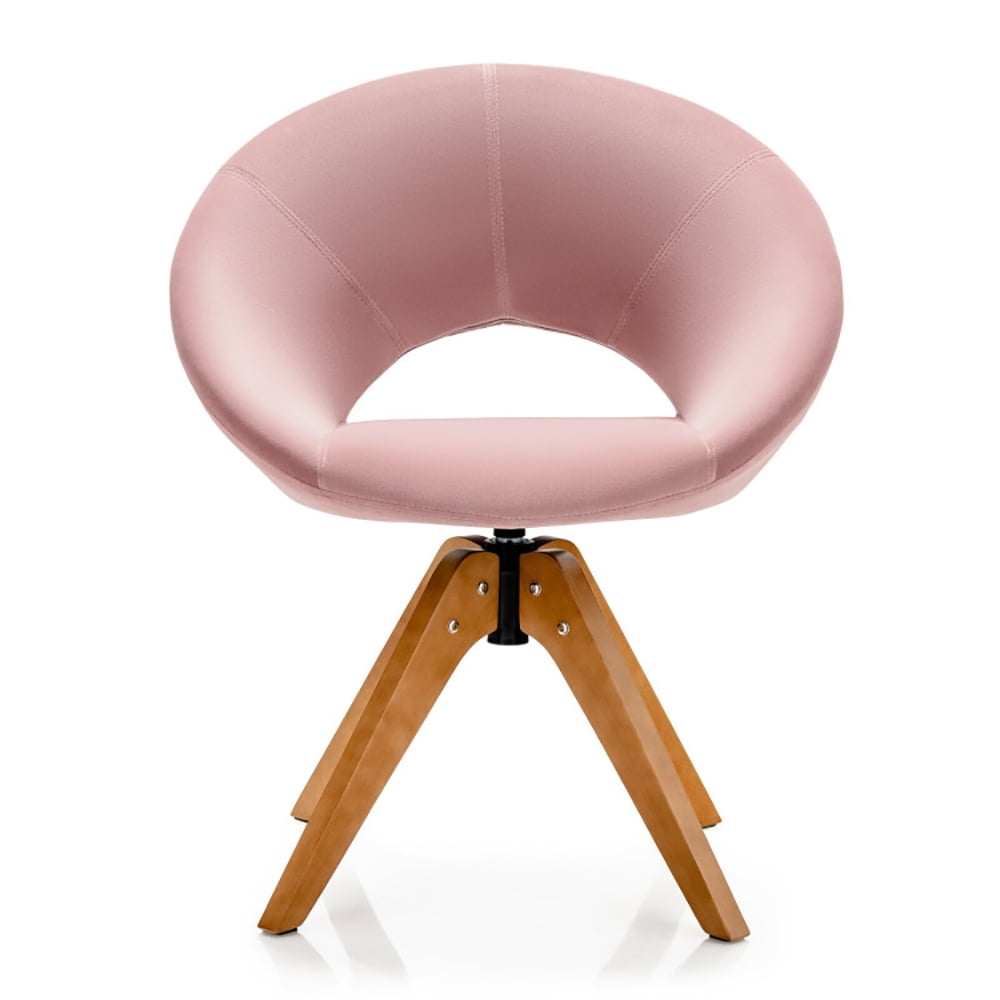 Finihen Swivel Accent Chair, Swivel Chair with Oversized Upholstered Seat, for Home, Office, Pink