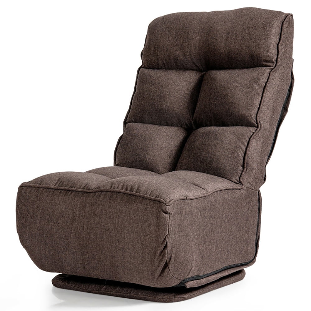 Finihen Swivel Folding Lazy Sofa Chair, Floor Chair, 360-Degree Swivel Folding Floor Chair with 6 Adjustable Positions, for Living Room, Bedroom, for Gaming, Reading, Coffee