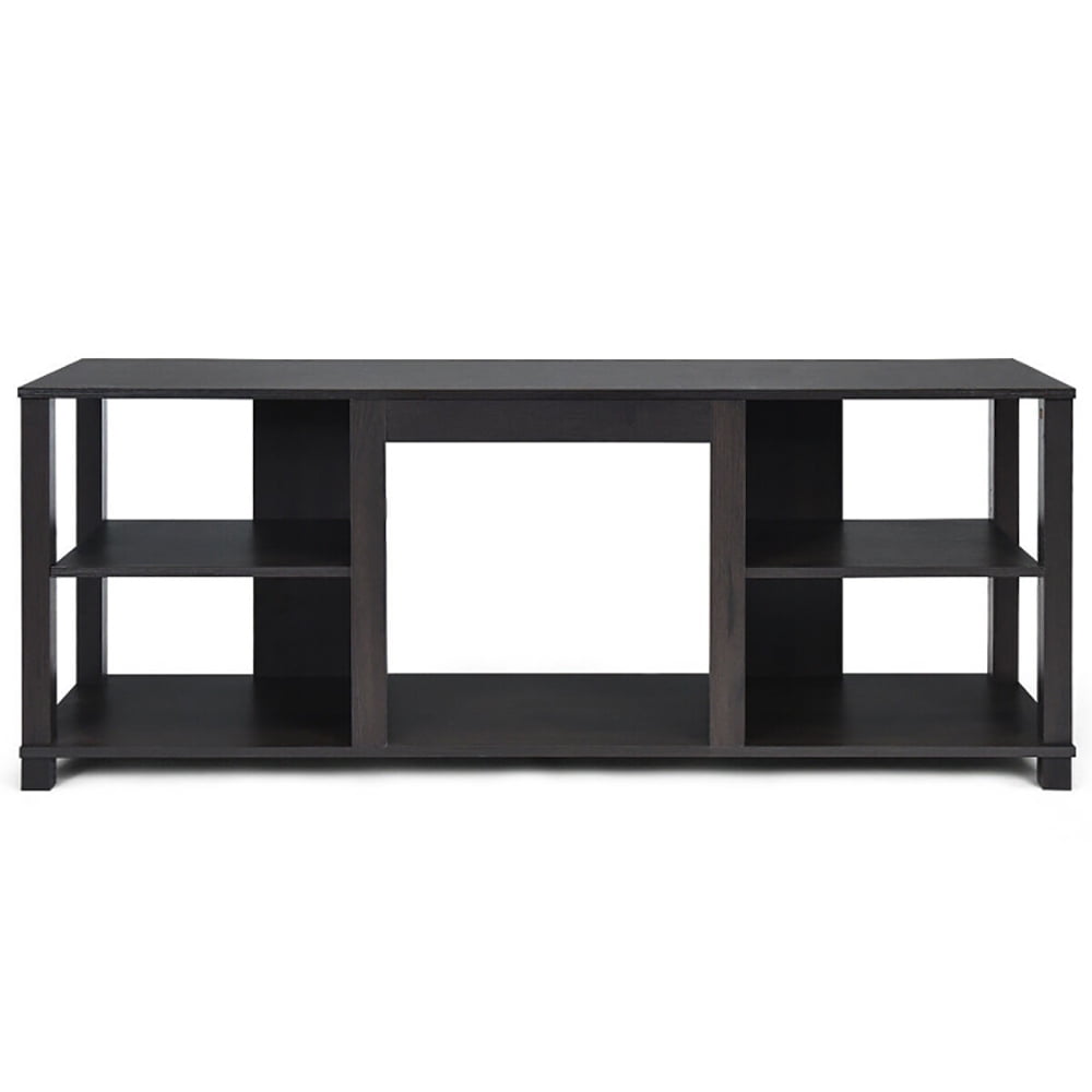 Finihen TV Stand, TV Cabinet, 2-Tier TV Storage Cabinet Console with Adjustable Shelves, Media Entertainment Center with Storage, for Living Room, Bedroom, Black