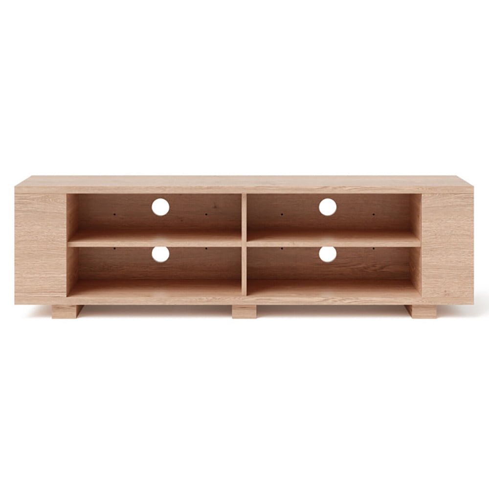 Finihen TV Stand, TV Cabinet, Modern Wood Storage Console Entertainment Center, Media Entertainment Center with Storage, for Living Room, Bedroom, Natural