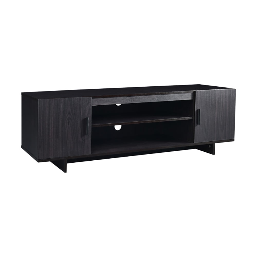 Finihen TV Stand, TV Cabinet, Modern Wood Universal TV Stand for TV up to 65 Inch with 2 Storage Cabinets, Media Entertainment Center with Storage, for Living Room, Bedroom, Black