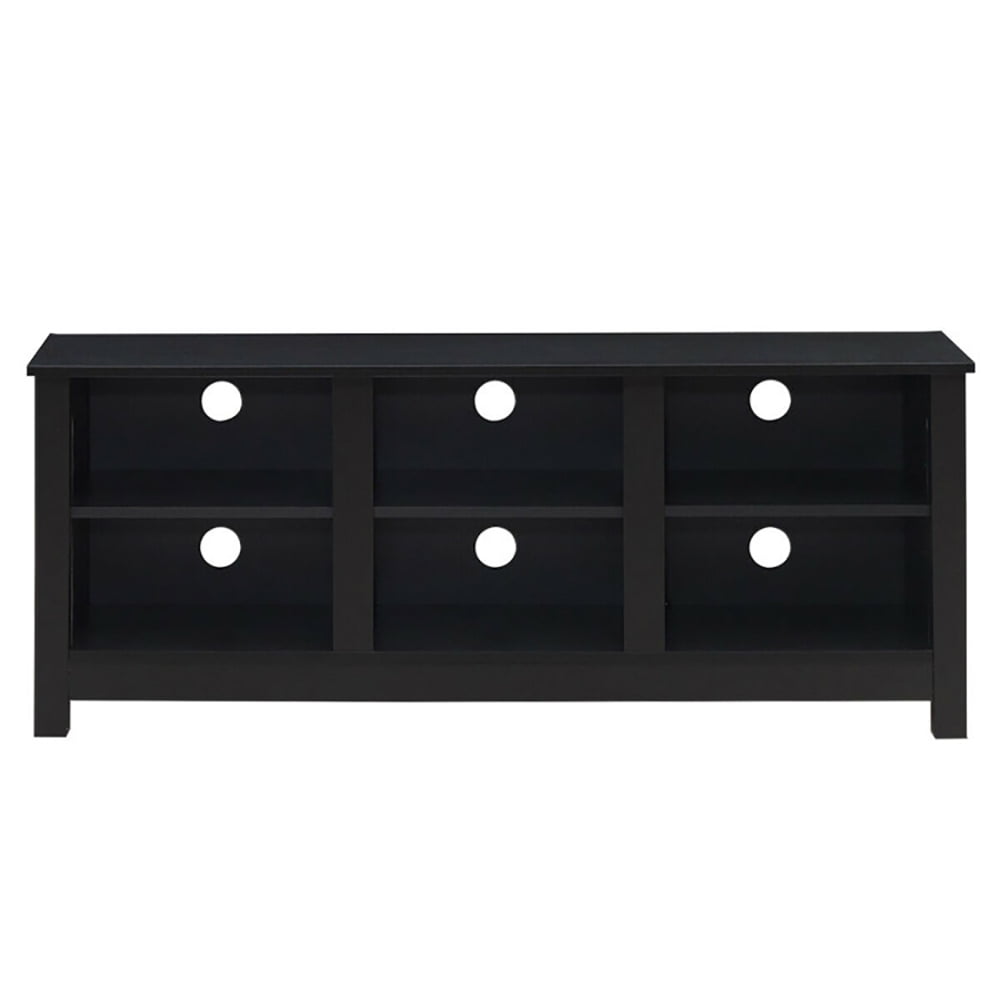 Finihen TV Stand, TV Cabinet, 60 Inch Entertainment TV Stand Cabinet, Media Entertainment Center with Storage, for Living Room, Bedroom, Black