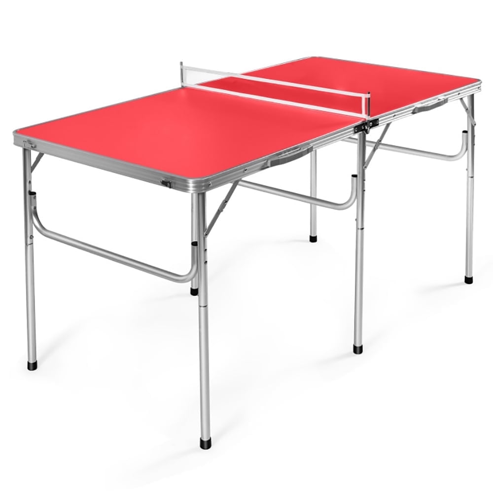 Blue Foldable Portable Ping Pong Table with Net and Accessories