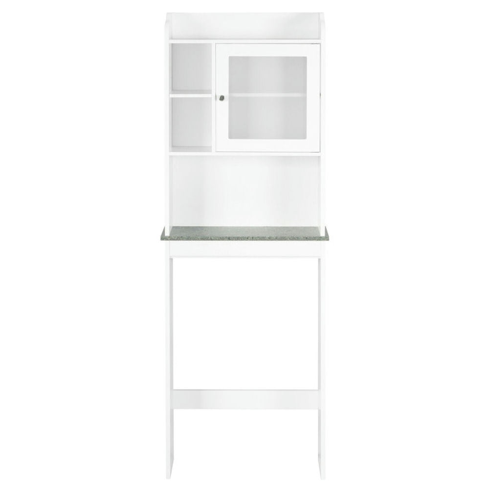 Finihen Toilet Storage Cabinet, Bathroom Cabinet Organizer, Bathroom Space Saver Over-the-Toilet Cabinet, for Bathroom, White