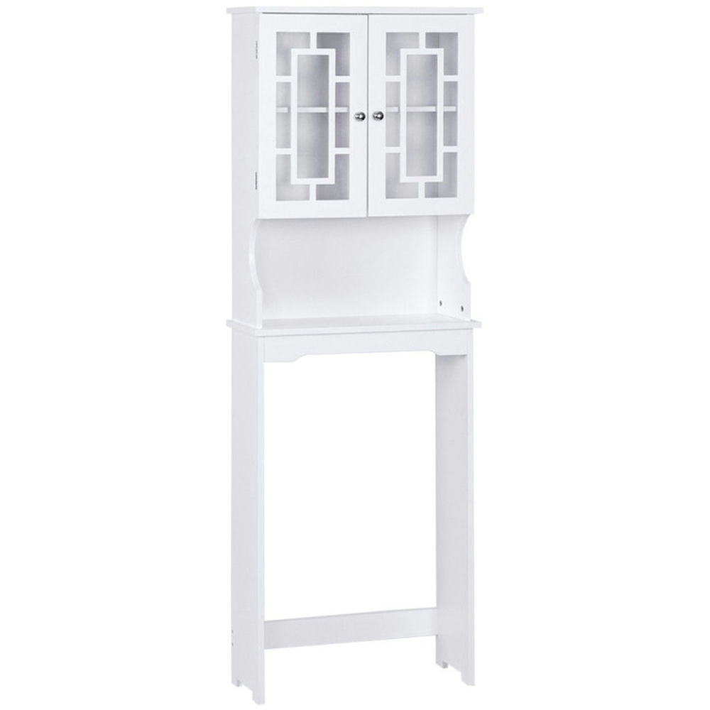 Finihen Toilet Storage Cabinet, Bathroom Cabinet Organizer, Bathroom Spacesaver Over the Toilet Door Storage Cabinet, for Bathroom, White