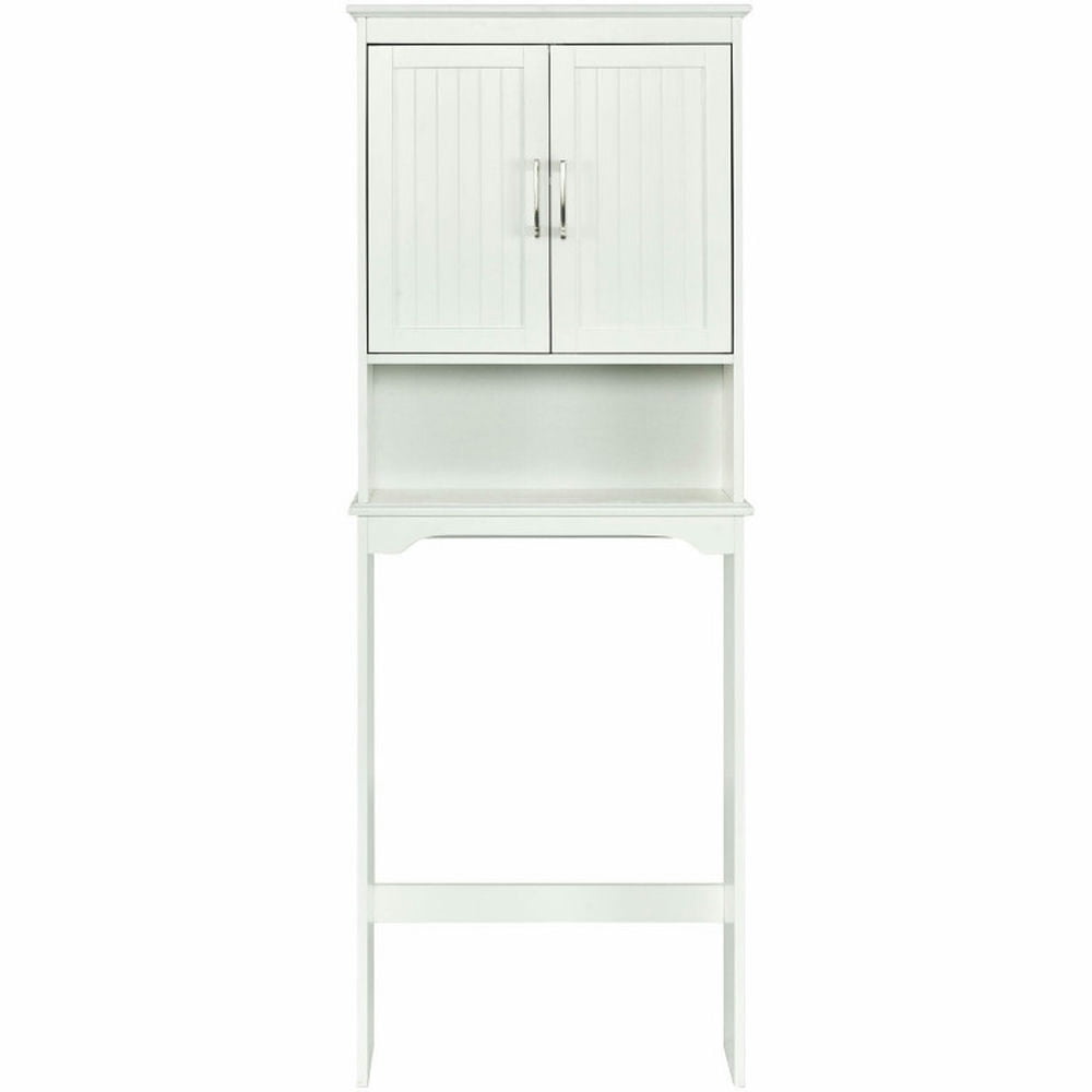 Finihen Toilet Storage Cabinet, Bathroom Cabinet Organizer, Over Toilet Space Saver Bathroom Organizer with Storage Cabinet, for Bathroom, White