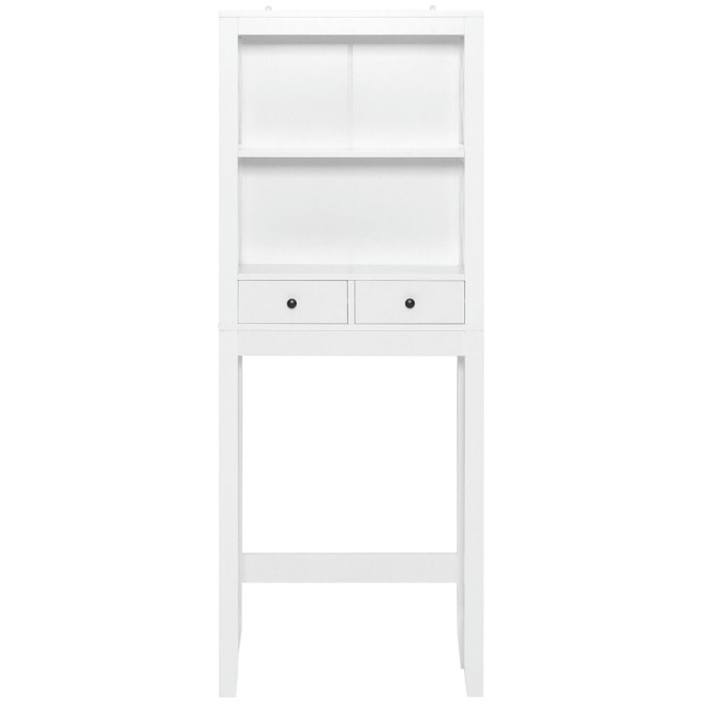 Finihen Toilet Storage Cabinet, Bathroom Cabinet Organizer, Toilet Space Saver Bathroom Organizer Storage Shelf with Drawers, for Bathroom, White