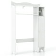 thumbnail image 1 of Demi Bonn Toilet Storage Cabinet, Bathroom Cabinet Organizer, Wood Over the Toilet Bathroom Space Saver with Paper Holder and Shelf, for Bathroom, White, 1 of 6