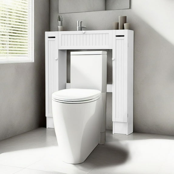 Demi Bonn Toilet Storage Cabinet, Bathroom Cabinet Organizer, Wooden over the Toilet Storage Cabinet, for Bathroom, White