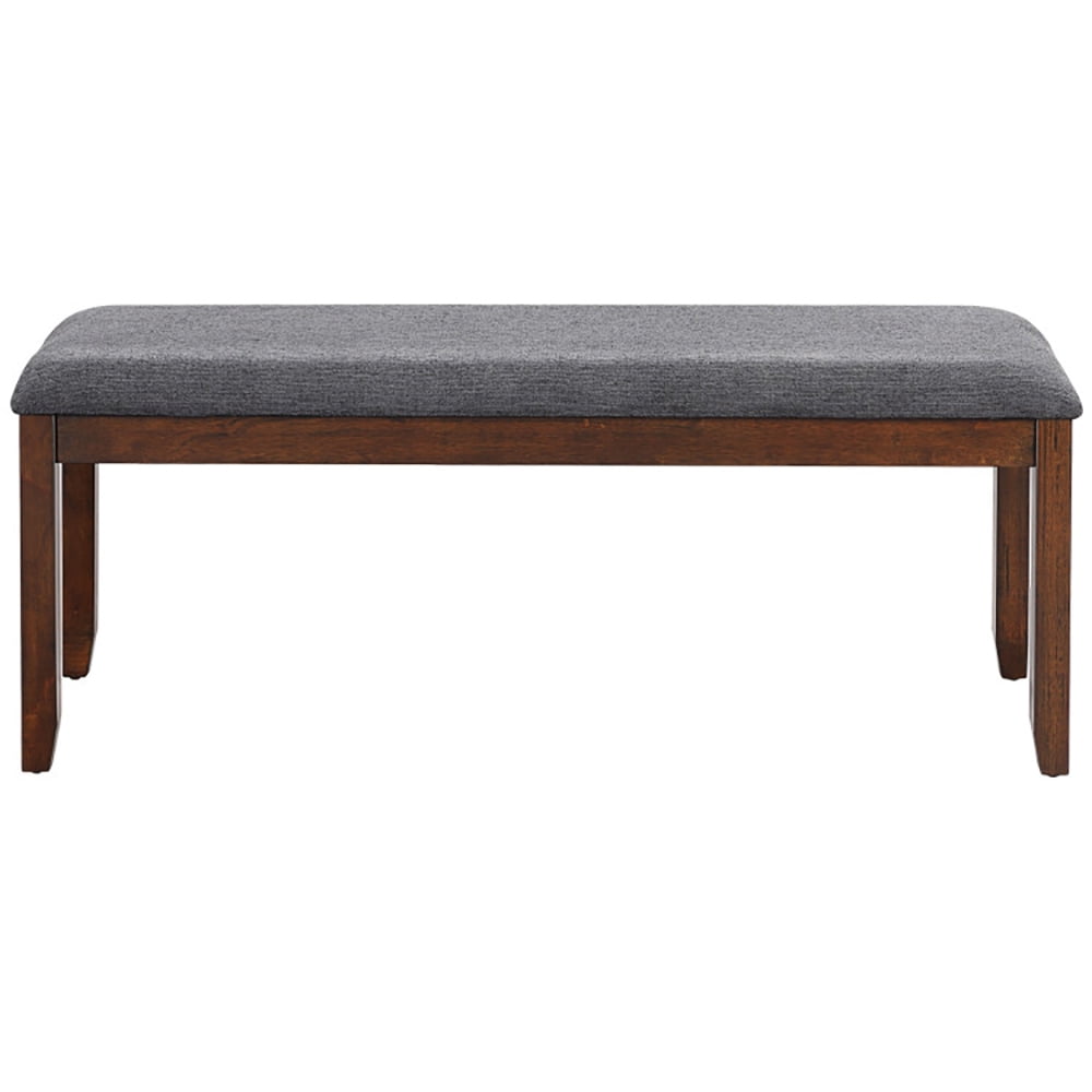 Finihen Upholstered Dining Bench, Entryway Bench, Upholstered Entryway Bench Footstool with Wood Legs Tufted, for Living Room, Bedroom, Entryway, Grey