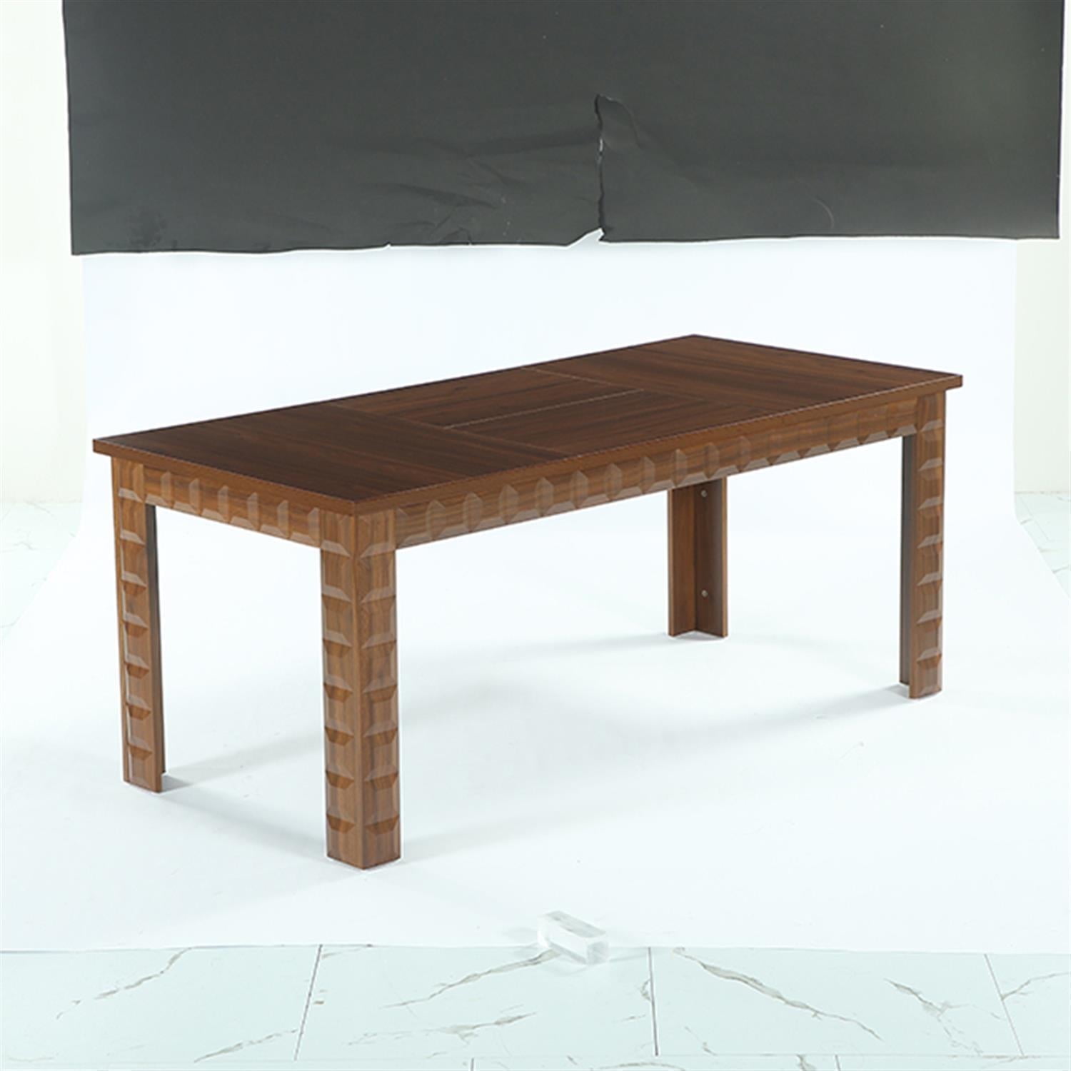 Demi Bonn Wood Executive Desk, 70.9" Large Computer Desk Office Desk for Home Living Room, Office, Brown