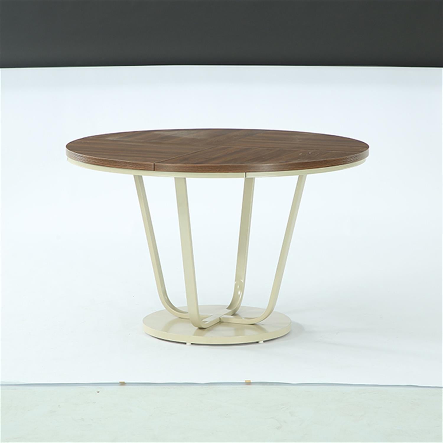 Demi Bonn Wooden Coffee Table, 2-Tier Round Central Cocktail Table with Shelves for Home Living Room, Office, Brown