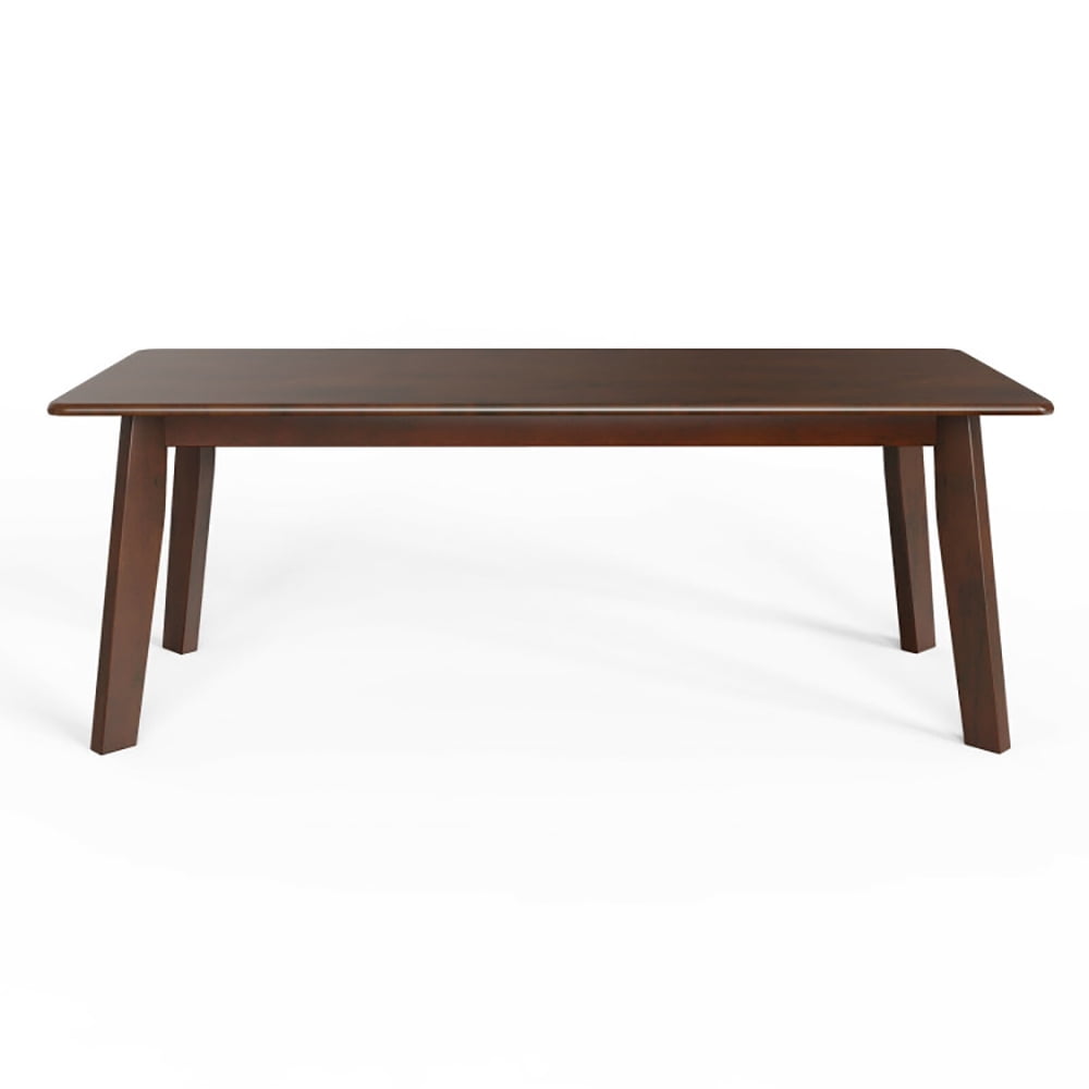 Finihen Wooden Coffee Table, Rectangular Coffee Table, Rectangular Modern Wooden Coffee Table with Rubber Leg, for Living Room, Reception Room, Brown