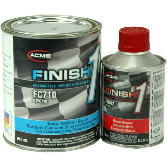 Finish 1 QTFC710/8OZFH612 Clear Urethane Auto Body Paint, 32 oz