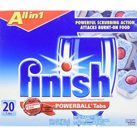 Finish All In 1 Powerball, Fresh 20 Tabs, Dishwasher Detergent Tablets (Pack Of 2)