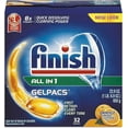 thumbnail image 1 of Finish All in 1 Gelpacs, Dishwasher Detergent Tablets, Orange, 32 Count, 1 of 2