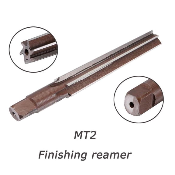 Finish Cutter MT2 Morse Taper Reamer H8 Alloy Steel 6 Flute Straight Shank