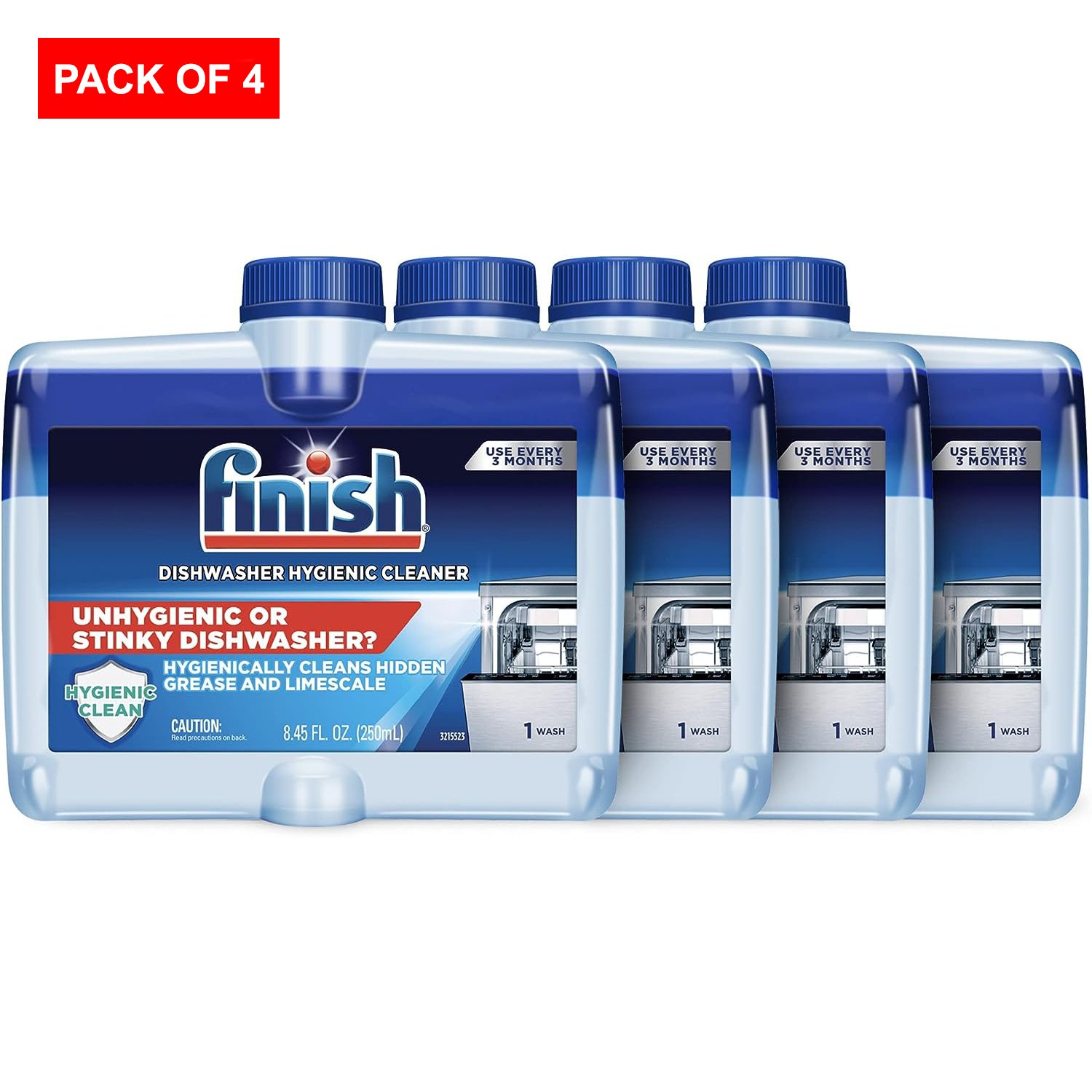 Finish Dishwasher Cleaner Liquid Fresh 8.45 oz. (Pack of 4)