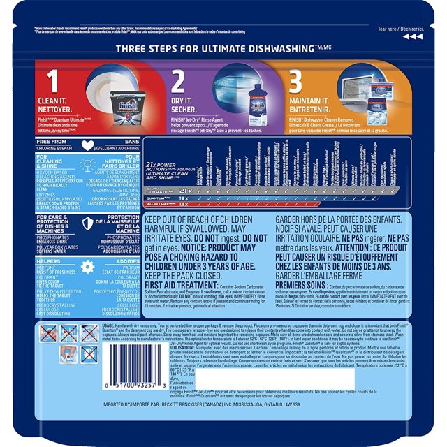 Finish Dishwasher Detergent, Quantum Max, Fresh, Mega Value Pack, 80