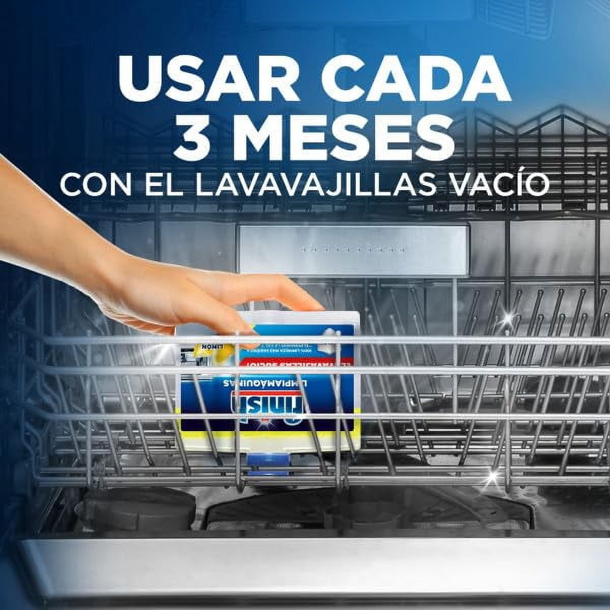 Finish Dual Action Dishwasher Cleaner Lemon Sparkle 250 ml (Pack of 8)