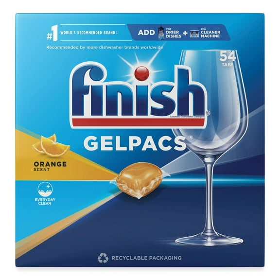 Finish Dish Detergent Gelpacs Orange Scent Box of 60 Gelpacs 81181