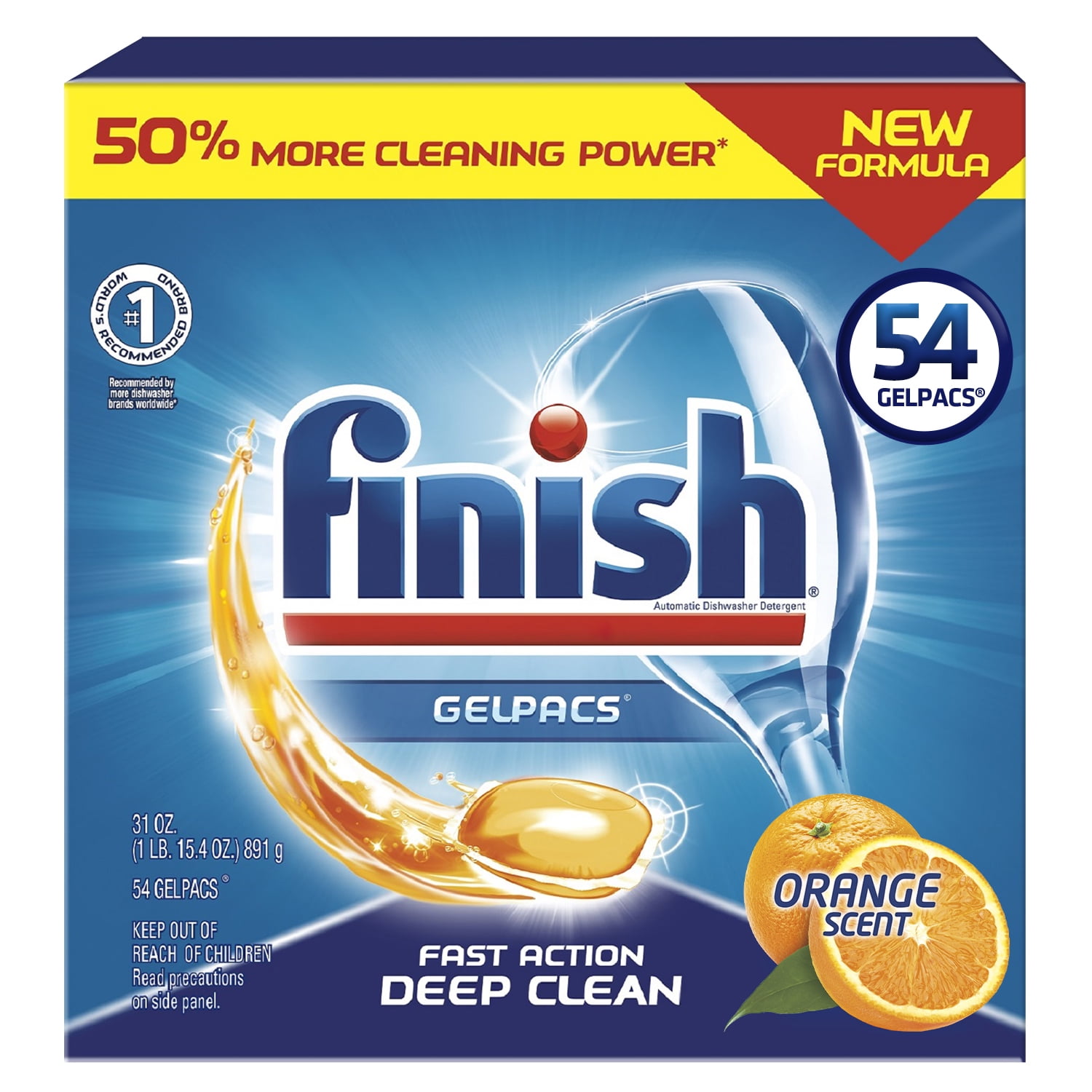 Finish Powerball Tabs Dishwasher Detergent Tablets, Fresh Scent, 32 ct