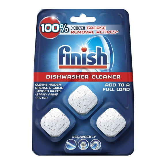 Finish In-Wash Dishwasher Cleaner: Clean Hidden Grease and Grime, 3 ct