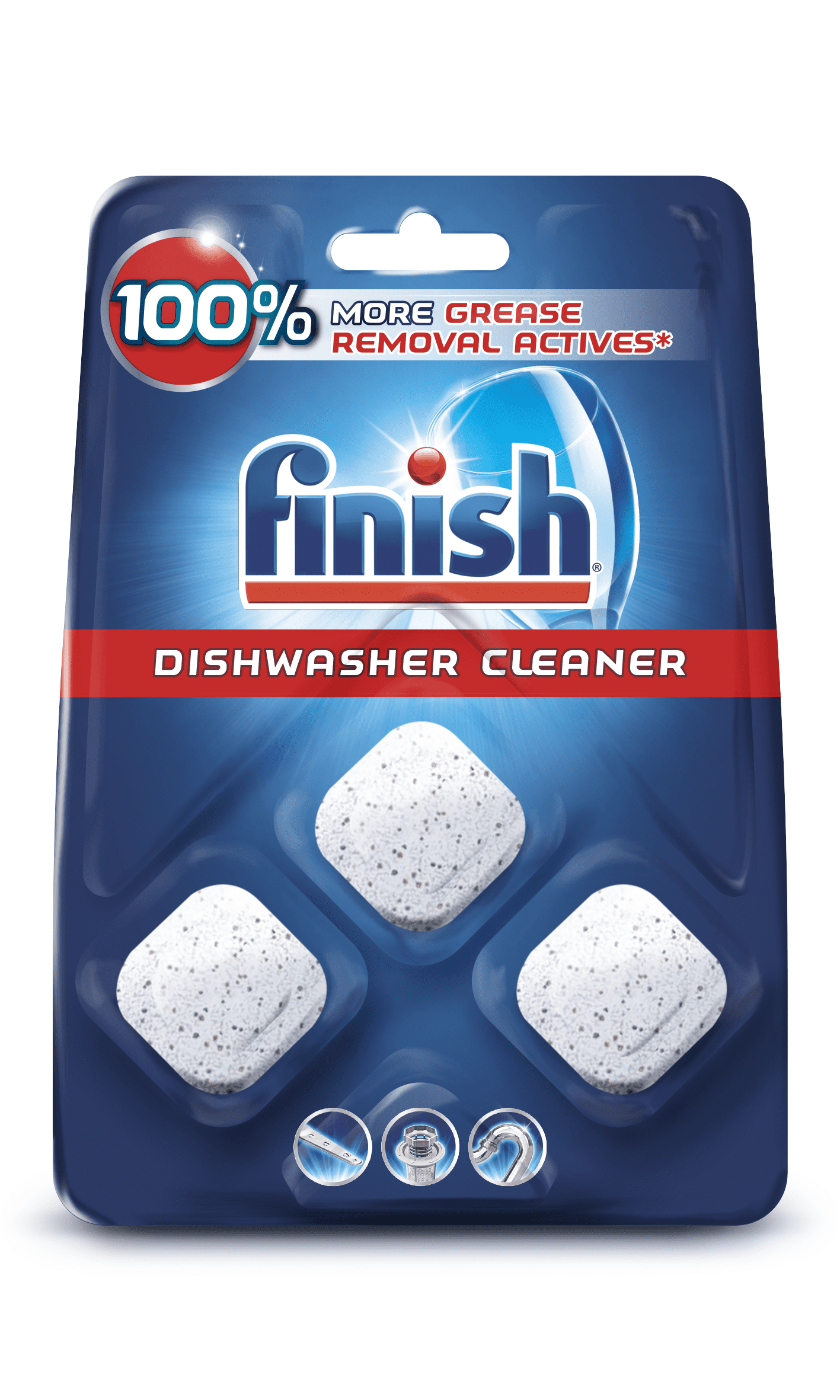 Finish In-Wash Dishwasher Cleaner: Clean Hidden Grease and Grime, 3ct