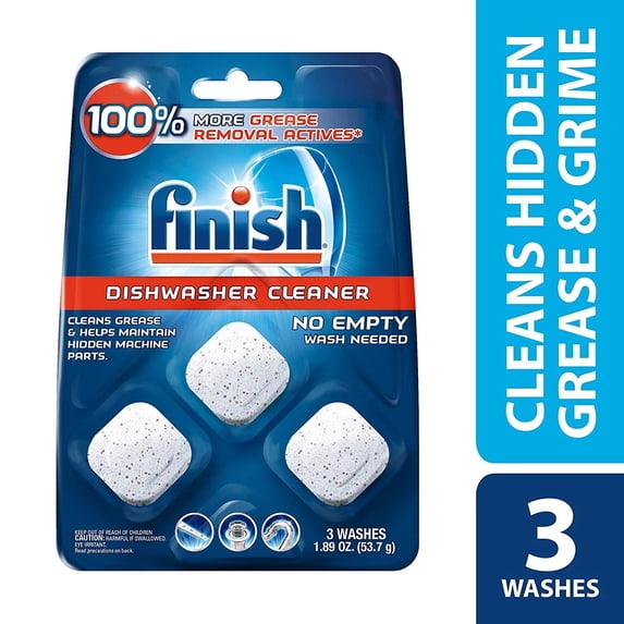 Finish In-Wash Dishwasher Cleaner Tabs - 3 Count Pack of 6