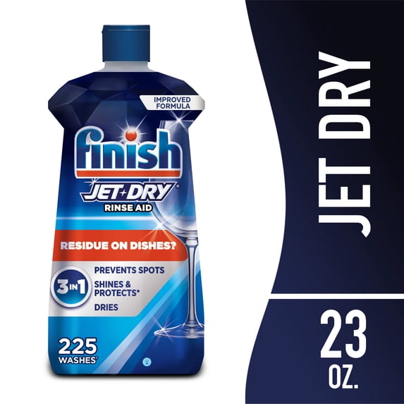 Finish Jet-Dry Rinse Aid, Dishwasher Rinse Agent and Drying Agent, 23 oz